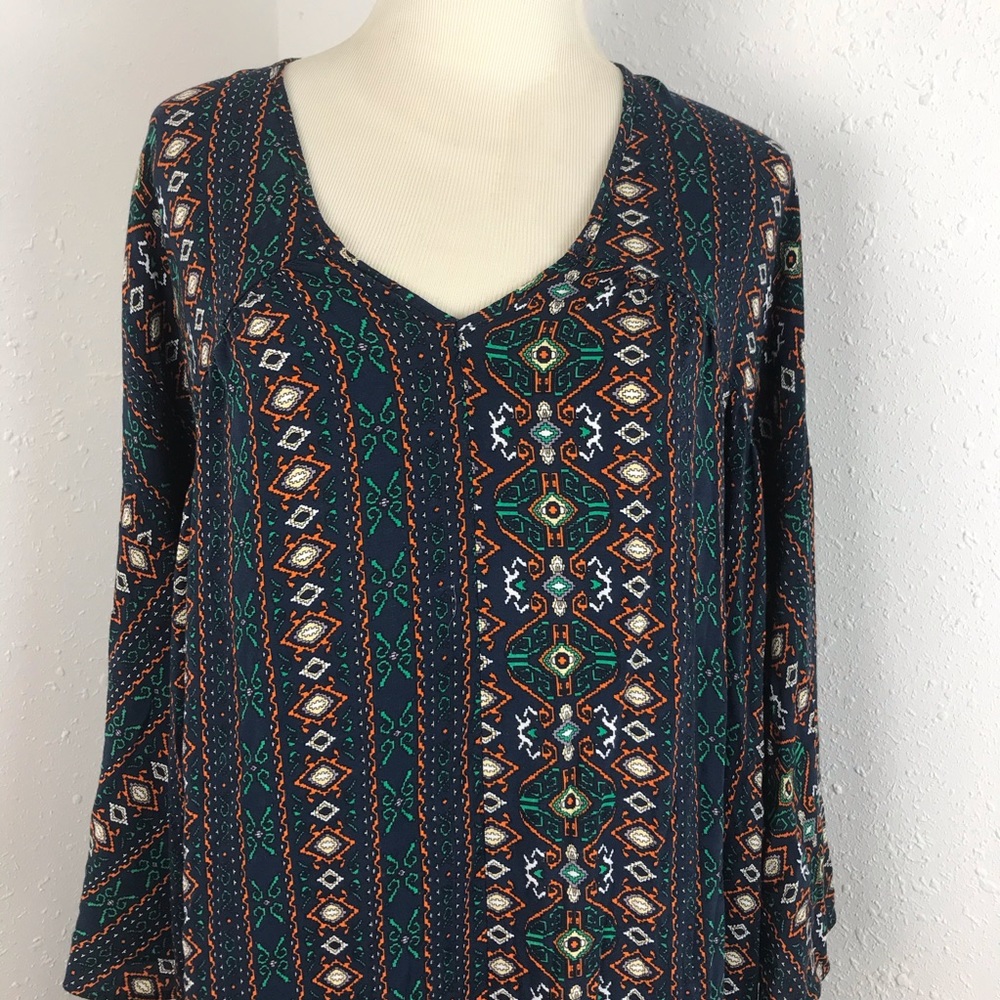 I. Madeline Midi Dress Aztec Print - Picture 2 of 11